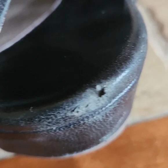 Black Wedge Sandals Womans Size 8 - Picture 7 of 10